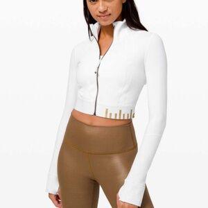 Lululemon Archive Define Jacket Cropped with Limited Edition Gold Zipper Size 2